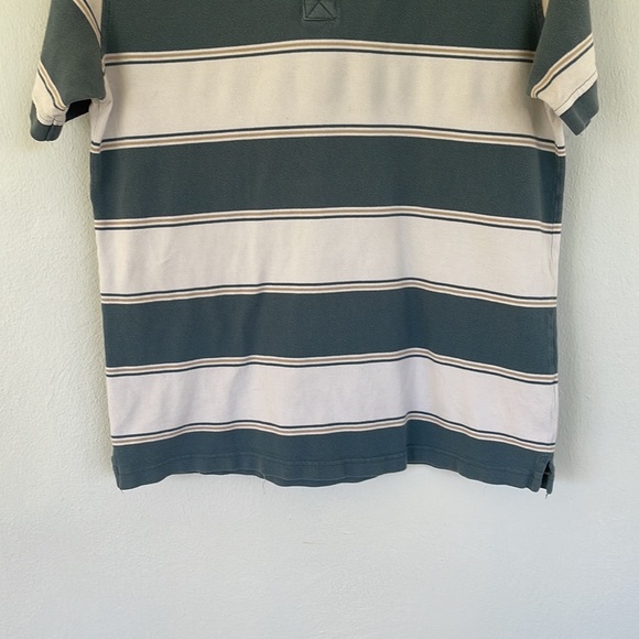 Van Heusen blue white stripe cotton polo shirt size large - Picture 5 of 10